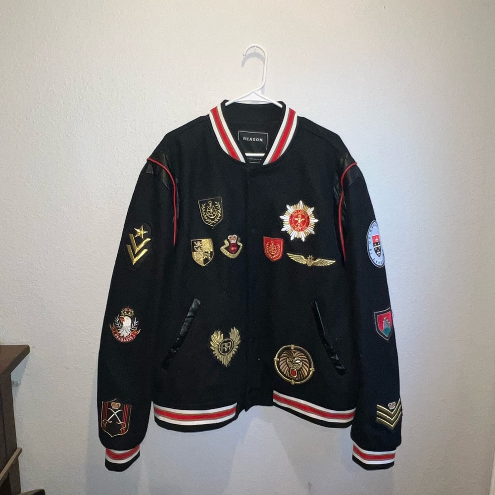 XXL Black Reason Letterman Jacket